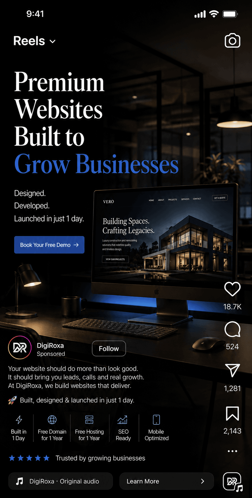 Instagram Reel advertisement